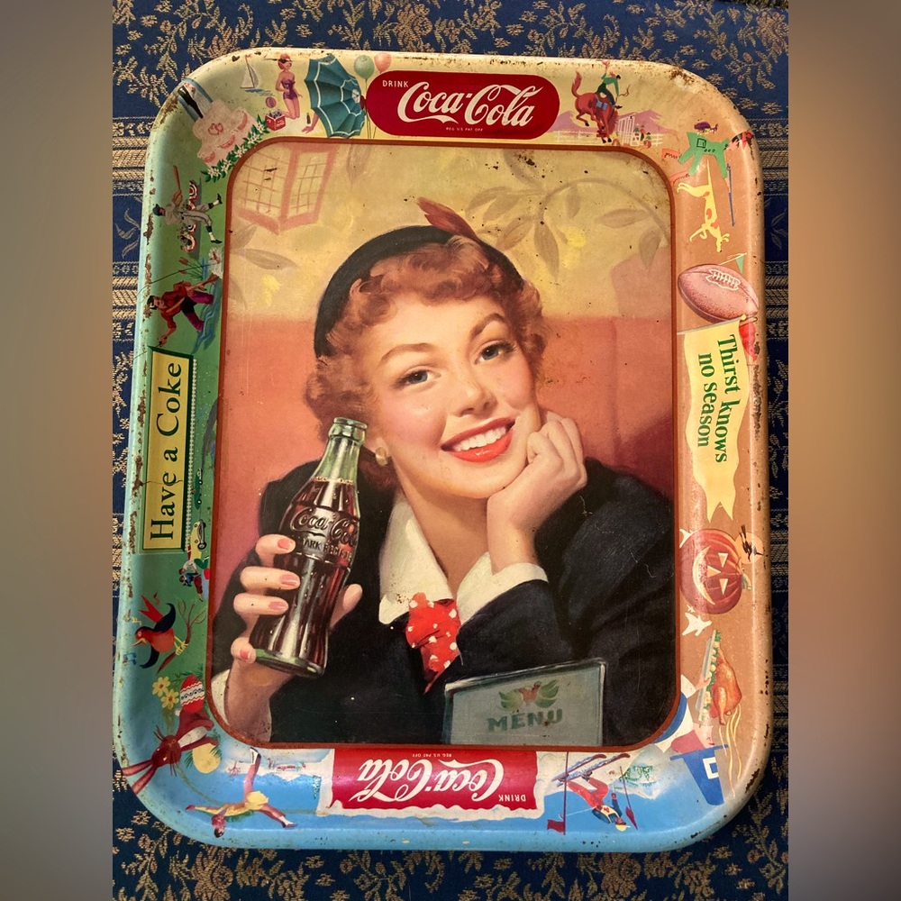 Vintage restaurant coca-cola tray